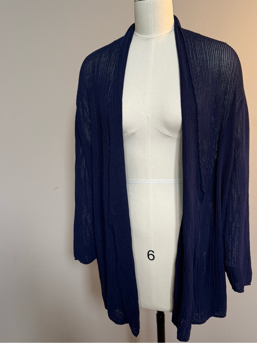 Coldwater Creek Blue Open Drape Sheer Cardigan, 2X